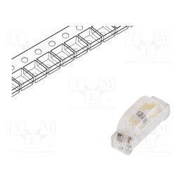 5 pcs x EVERLIGHT - 12-215UYC/S530-A3/TR8 - LED, SMD, 0804, yellow, 36÷57mcd, 2.1x1x0.6mm, 130°, 2÷2.4V, 20mA