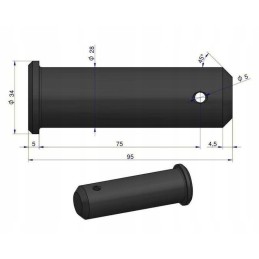 Lower lever support pin c 330 org 54660328u