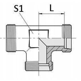 Tee connector m22x1 5 15l ts15lgp gopart