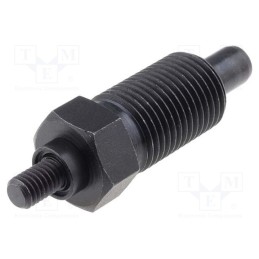 1 pcs x ELESA+GANTER - GN 817-8-12-G - Indexing plungers, Thread: M16, Plating: black finish, 8mm
