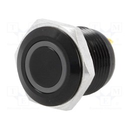1 pcs x ONPOW - GQ16F-10E/J/Y/12V/A - Switch: vandal resistant, Pos: 2, SPST-NO, 2A/36VDC, IP65, OFF-(ON)