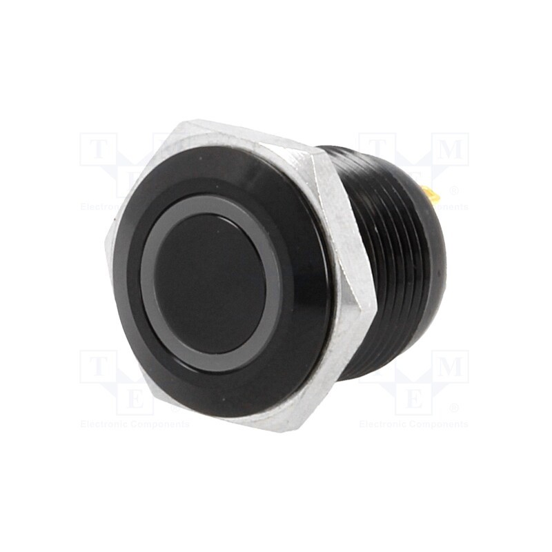 1 pcs x ONPOW - GQ16F-10E/J/Y/12V/A - Switch: vandal resistant, Pos: 2, SPST-NO, 2A/36VDC, IP65, OFF-(ON)