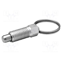 1 pcs x ELESA+GANTER - GN 717-5-M8-A-ST - Indexing plungers, Thread: M8, Plating: zinc, 5mm, Mat: steel