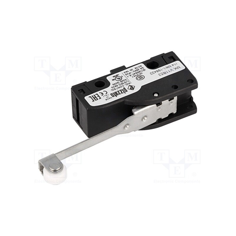 1 pcs x PIZZATO ELETTRICA - MK V11R53 - Microswitch SNAP ACTION, 6A/250VAC, 5A/24VDC, SPDT, ON-(ON), IP40