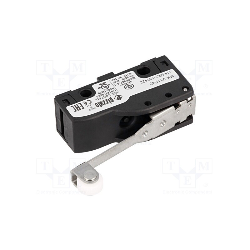 1 pcs x PIZZATO ELETTRICA - MK V11F40 - Microswitch SNAP ACTION, 6A/250VAC, 5A/24VDC, SPDT, ON-(ON), IP40