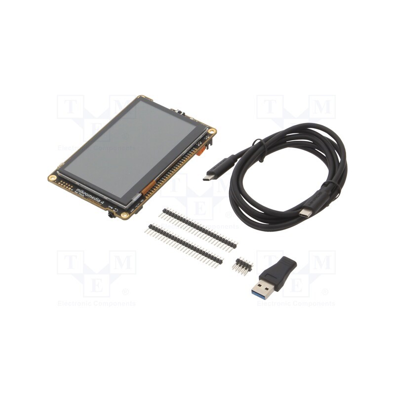 1 pcs x MIKROE - MIKROMEDIA 4 FOR TIVA CAPACITIVE - Display: TFT, 4.3', 480x272, Controller: embedded inside MCU