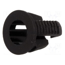 10 pcs x FIX&FASTEN - FIX-LED3-20 - LED holder, 3mm, one-piece, black, UL94V-2, L: 5.8mm, Mat: polyamide
