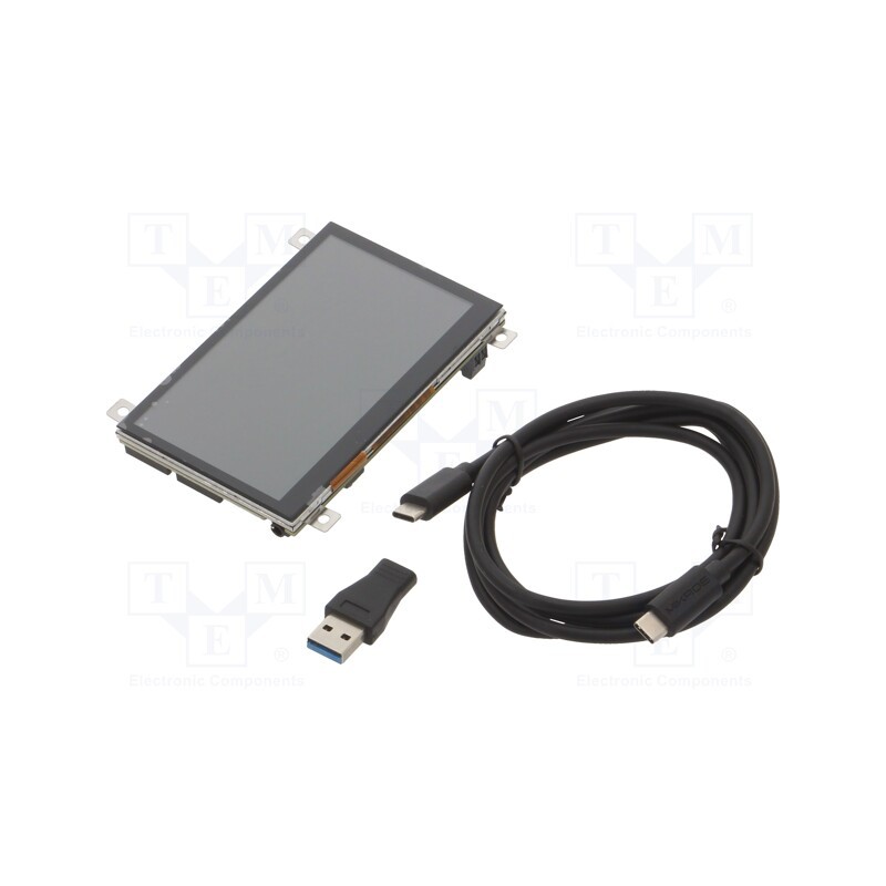 1 pcs x MIKROE - MIKROMEDIA 4 FOR STM32F4 CAP FPI W FRAME - Display: TFT, 4.3', 480x272, Illumin: LED, Interface: I2C, 3.3÷5VDC