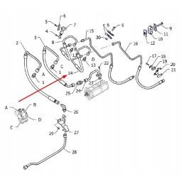P5p40201059 orbitrol hydraulic pipe