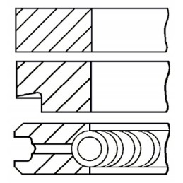 Goetze piston ring set 08 784700 00