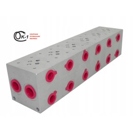 Valve plate block ng6 cetop 6 sections with valve