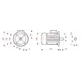 Electric motor 0 55 kW, hmrv 63 1 60 gear