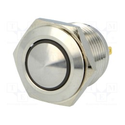 1 pcs x ONPOW - GQ16B-10E/J/R/12V/S - Switch: vandal resistant, Pos: 2, SPST-NO, 2A/36VDC, IP65, OFF-(ON)