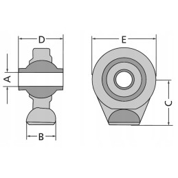 Welded ball joint of the hydr actuator