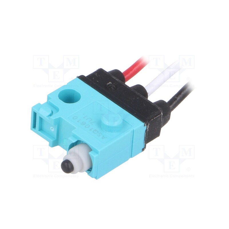 1 pcs x PANASONIC - ASQ10610 - Microswitch SNAP ACTION, 0.1A/30VDC, without lever, SPDT, Pos: 2