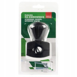 Black steering wheel knob, diameter 52mm