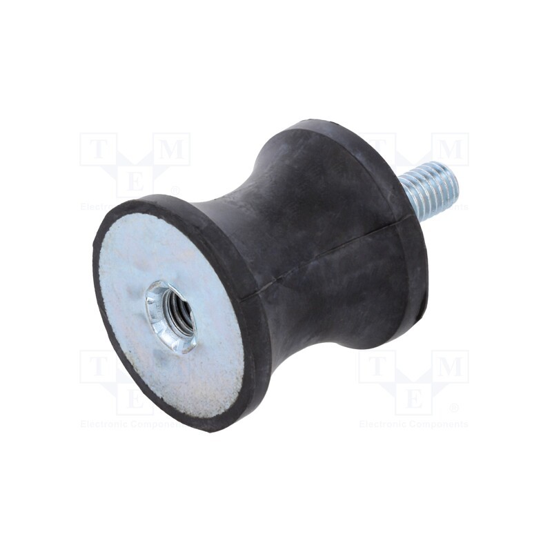 1 pcs x ELESA+GANTER - DVC.2-35-25-34-M8-20-55 - Vibration damper, M8, Ø: 35mm, rubber, L: 34mm, Thread len: 23mm