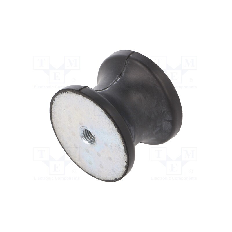 1 pcs x ELESA+GANTER - DVC.3-70-45-53-M12-70 - Vibration damper, M12, Ø: 70mm, rubber, L: 53mm, H: 12mm, 2894N