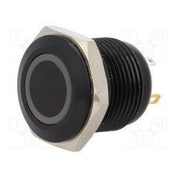 1 pcs x ONPOW - GQ16F-10E/J/R/12V/A - Switch: vandal resistant, Pos: 2, SPST-NO, 2A/36VDC, IP65, OFF-(ON)