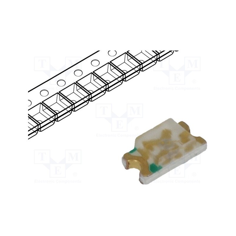 5 pcs x LUCKYLIGHT - LL-S192PGC-G5-1B - LED, SMD, 0603, green, 60÷180mcd, 1.6x0.8x0.6mm, 140°, 2.8÷3.8V