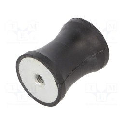 1 pcs x ELESA+GANTER - DVC.3-40-32-50-M8-70 - Vibration damper, M8, Ø: 40mm, rubber, L: 50mm, H: 8mm, 965N, 77N/mm