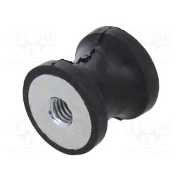 1 pcs x ELESA+GANTER - DVC.3-20-14-19-M6-55 - Vibration damper, M6, Ø: 20mm, rubber, L: 19mm, H: 6mm, 264N, 56N/mm