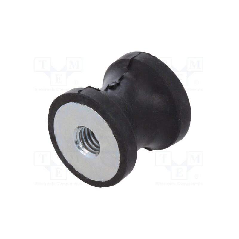 1 pcs x ELESA+GANTER - DVC.3-20-14-19-M6-55 - Vibration damper, M6, Ø: 20mm, rubber, L: 19mm, H: 6mm, 264N, 56N/mm
