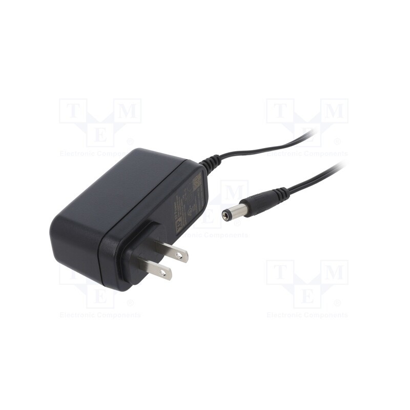 1 pcs x XP POWER - VEL12US120-US-JA - Power supply: switched-mode, plug, 12VDC, 1A, 12W, Out: 5,5/2,1