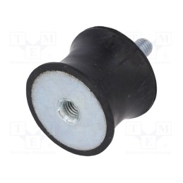 1 pcs x ELESA+GANTER - DVC.2-40-33-30-M8-23-70 - Vibration damper, M8, Ø: 40mm, rubber, L: 30mm, Thread len: 23mm