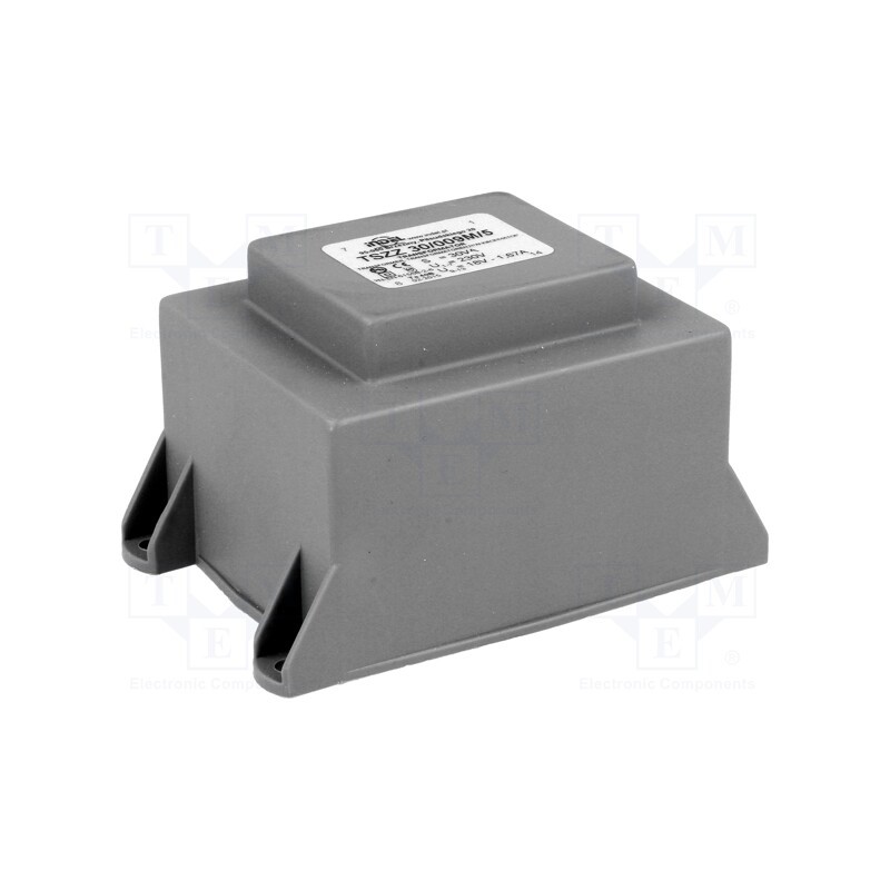 1 pcs x INDEL - TSZZ30/009M/5 - Transformer: encapsulated, 30VA, 230VAC, 18V, 1.66A, PCB, IP00
