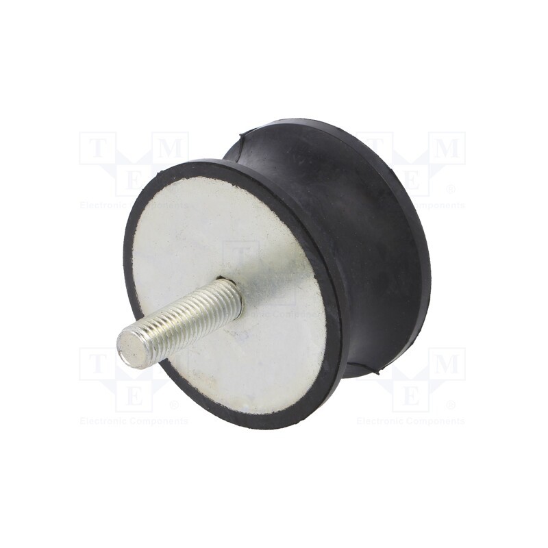 1 pcs x ELESA+GANTER - DVC.1-75-60-40-M12-37-70 - Vibration damper, M12, Ø: 75mm, rubber, L: 40mm, Thread len: 37mm