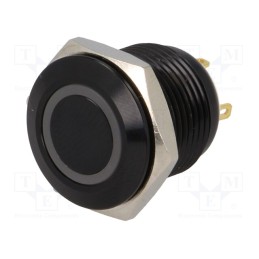 1 pcs x ONPOW - GQ16F-10E/J/R/24V/A - Switch: vandal resistant, Pos: 2, SPST-NO, 2A/36VDC, IP65, OFF-(ON)