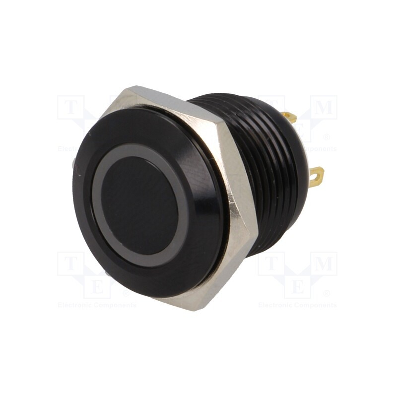 1 pcs x ONPOW - GQ16F-10E/J/R/24V/A - Switch: vandal resistant, Pos: 2, SPST-NO, 2A/36VDC, IP65, OFF-(ON)