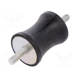 1 pcs x ELESA+GANTER - DVC.1-40-32-50-M8-23-70 - Vibration damper, M8, Ø: 40mm, rubber, L: 50mm, Thread len: 23mm