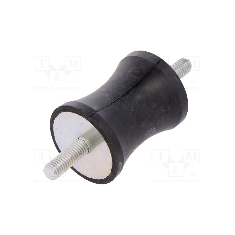 1 pcs x ELESA+GANTER - DVC.1-40-32-50-M8-23-70 - Vibration damper, M8, Ø: 40mm, rubber, L: 50mm, Thread len: 23mm