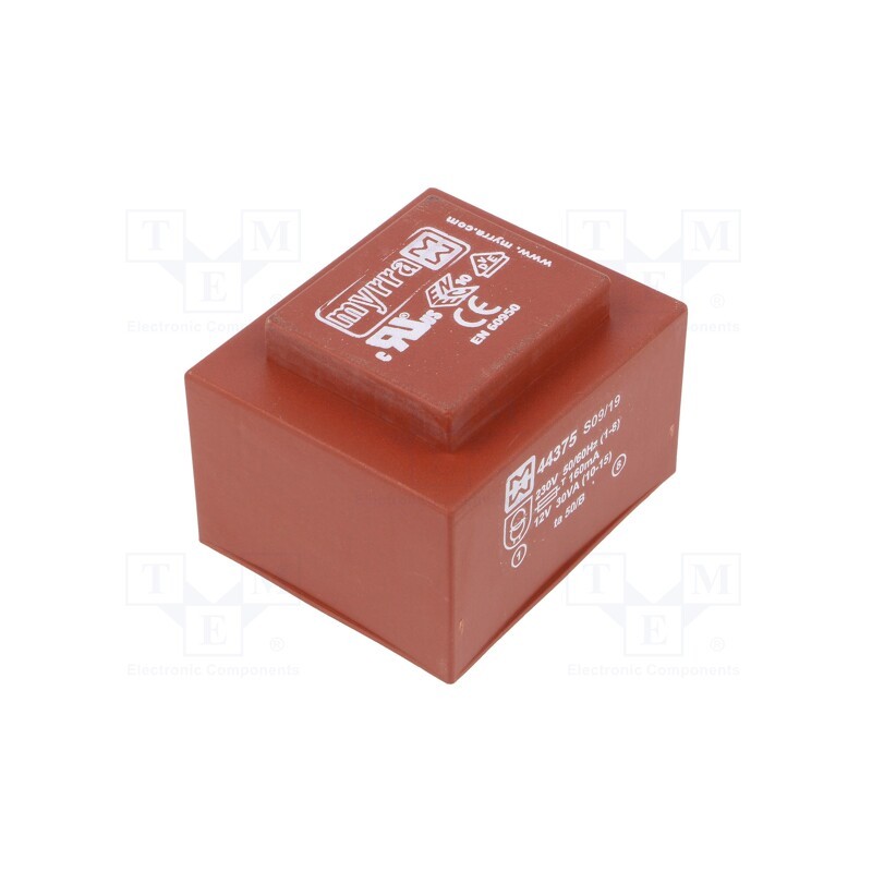 1 pcs x MYRRA - 44375 - Transformer: encapsulated, 30VA, 230VAC, 12V, 2.5A, PCB