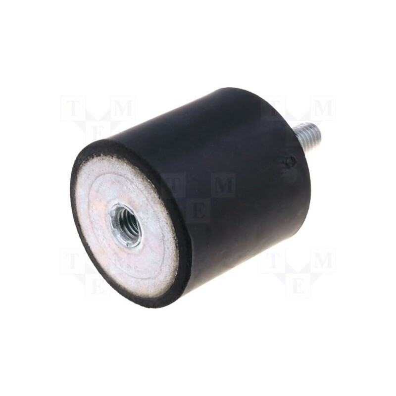 1 pcs x ELESA+GANTER - DVA.2-75-55-M12-37-55 - Vibration damper, M12, Ø: 75mm, rubber, L: 55mm, Thread len: 37mm