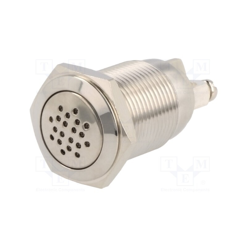 1 pcs x ONPOW - GQ16B-M 12V - Signaller: sound, 85dB, Illumin: none, IP50, Ø16mm, 1÷10mm, 360mW