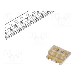 5 pcs x REFOND - RF-P1S196TS-B51 - LED, SMD, 0606, yellow/yellow green, 1.6x1.6x0.7mm, 140°, 20mA