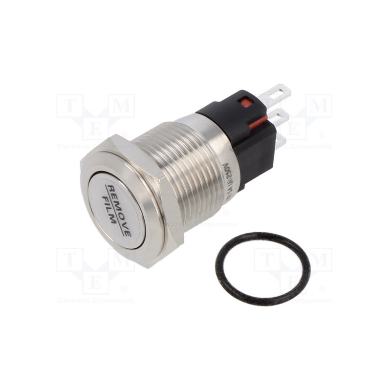 1 pcs x ONPOW - ONPOW6116F-11/S - Switch: vandal resistant, Pos: 2, SPDT, 0.5A/220VAC, IP40, ON-(OFF)