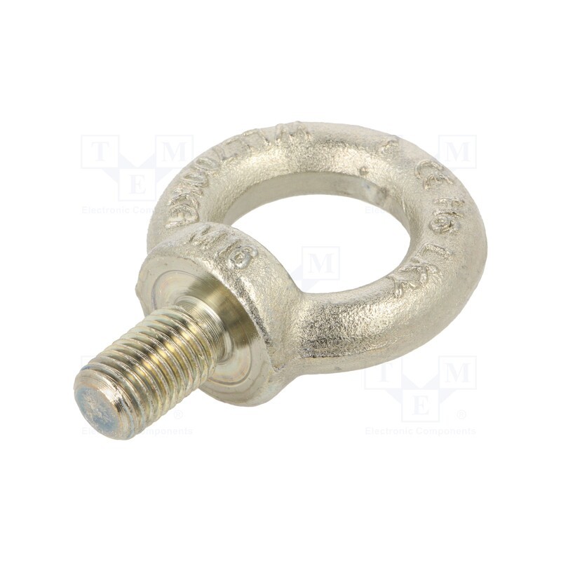 1 pcs x ELESA+GANTER - DIN 580-M16-ST - Lifting eye bolt, M16x27, Head: eye, steel, zinc, DIN 580, Ø: 35mm