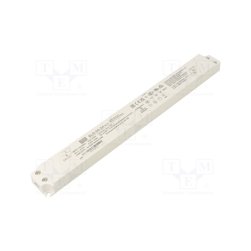 1 pcs x MEAN WELL - SLD-50-24 - Power supply: switched-mode, LED, 50W, 24VDC, 2.1A, 110÷305VAC