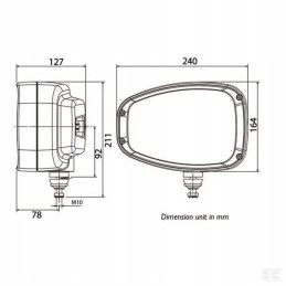 LED combined front lamp, left, 22 32w