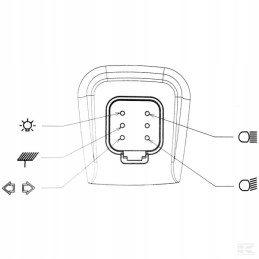 LED combined front lamp, left, 22 32w