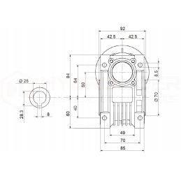 Electric motor 0 55 kW, hmrv 50 1 30 gear