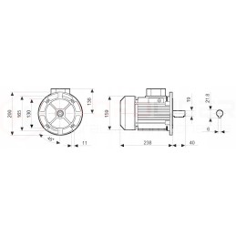 Electric motor 0 55 kW, hmrv 50 1 30 gear