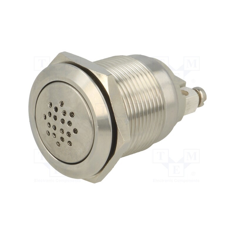 1 pcs x ONPOW - GQ19B-M 12V - Signaller: sound, 85dB, Illumin: none, IP50, Ø19mm, 1÷10mm, 360mW