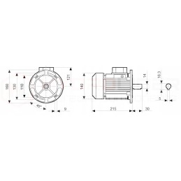 Electric motor 0 37 kW, hmrv 63 1 60 gear