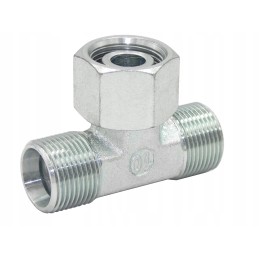 Hydraulic tee connector m14x1 5 8l with nut