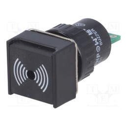 1 pcs x ONPOW - LAS1-AF-B/12V - Signaller: sound, 75dB, Illumin: none, IP40, Ø16mm, max.6mm, plastic